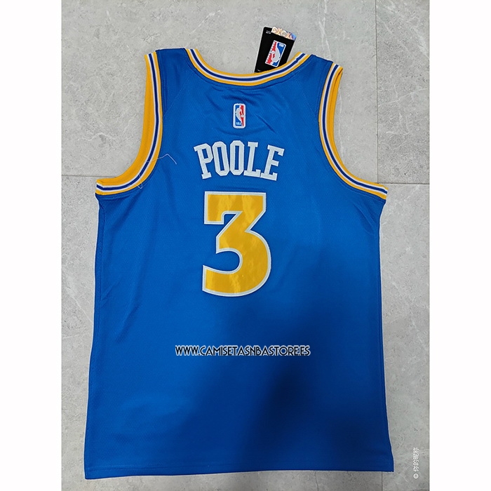 Jordan Poole NO 3 Camiseta Golden State Warriors Classic 2022-23 Azul